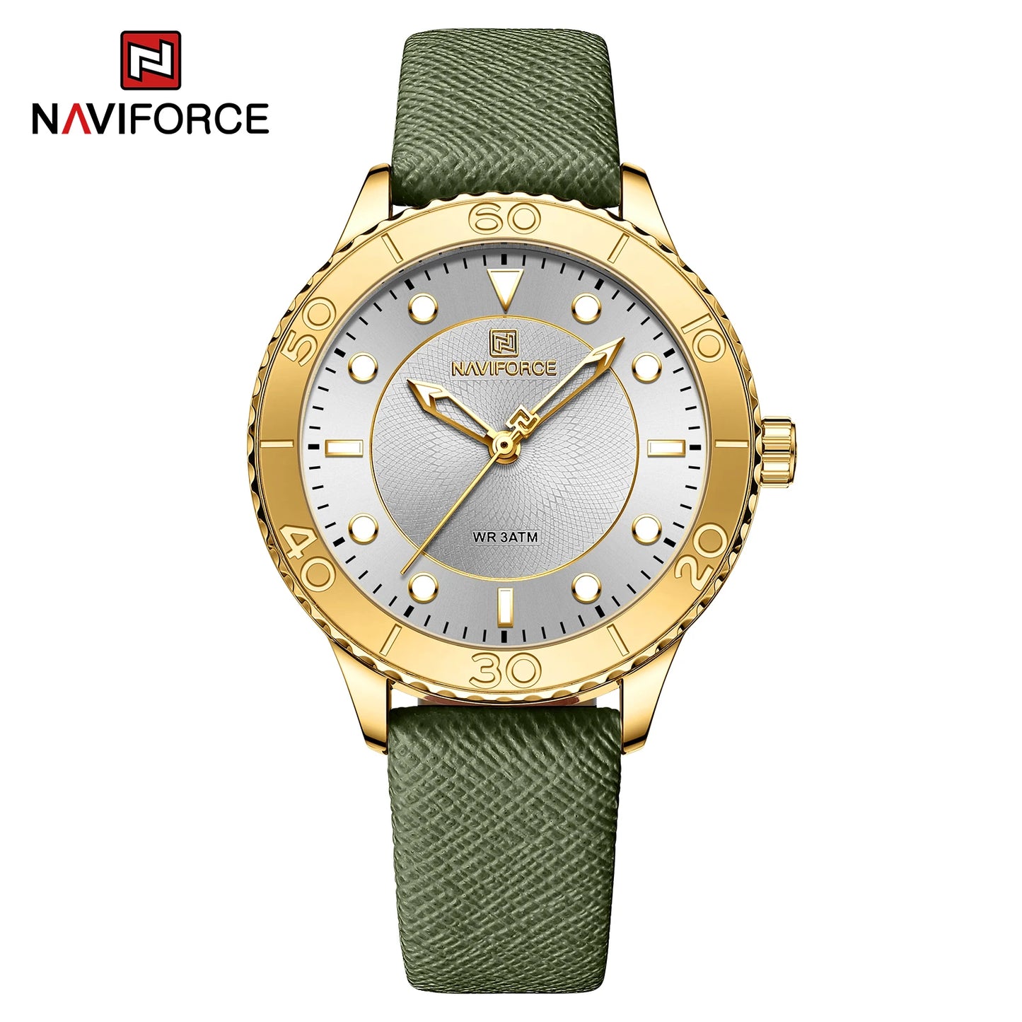 2022 New Women Luxury Quartz Watch NAVIFORCE Ladies Fashion Casual Simple Wristwatch Luminous Pointer Leather Wristband Clock