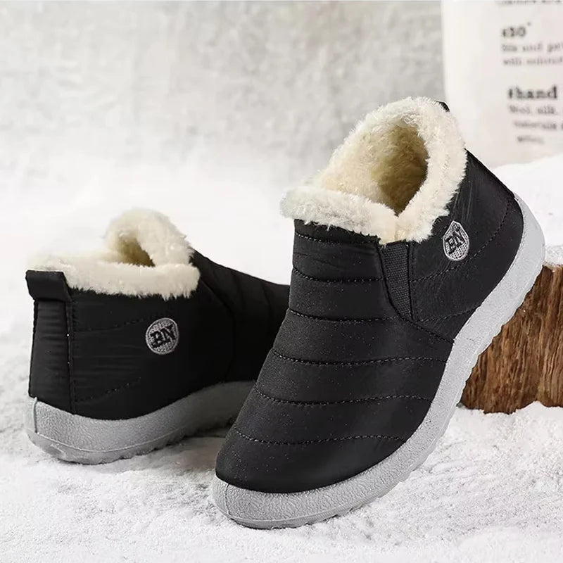 2024 Women's Boots Warm Fur Winter Boots Fashion Men's Waterproof Snow Boots Ankle Winter Shoes Women's Winter Shoes