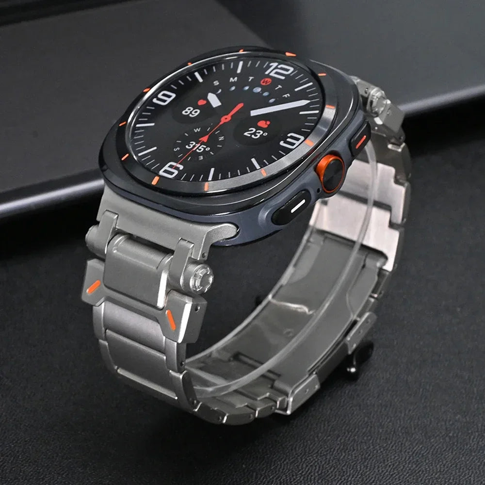 Titanium Mens Strap For Samsung Galaxy Watch Ultra 47mm Luxury Metal Band For SAMSUNG GALAXY Watch ULTRA 47mm 7 Bracelet Correa