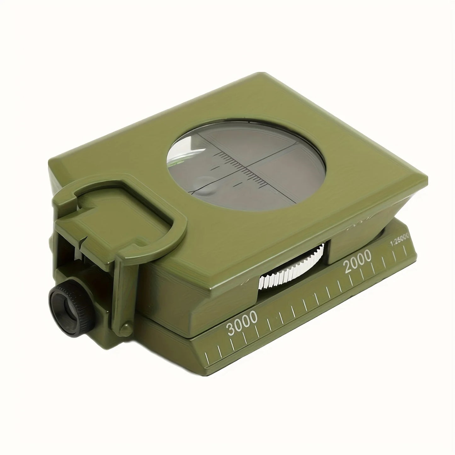 Outdoor High Precision Multifunctional Military Green Compass With Metal Strip, Luminous Professional Geological Compass, Used F