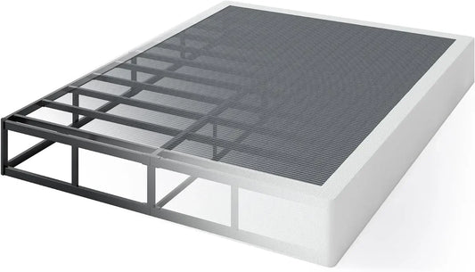 Queen Box Spring - 9 Inch High Profile Box Spring for Queen Bed, Sturdy Metal Frame Mattress Foundation, Easy Assembly, Quiet &