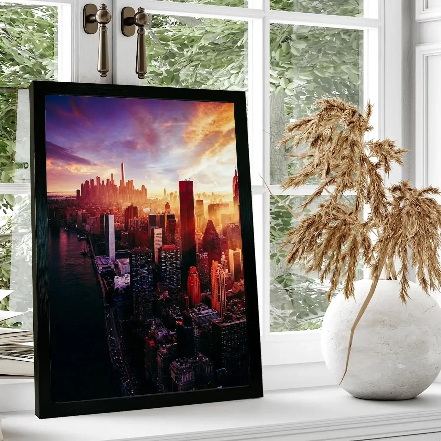 nyc skyline Poster Prints Wall Art Canvas Painting Poster For Modern Family Living Room Home Decor