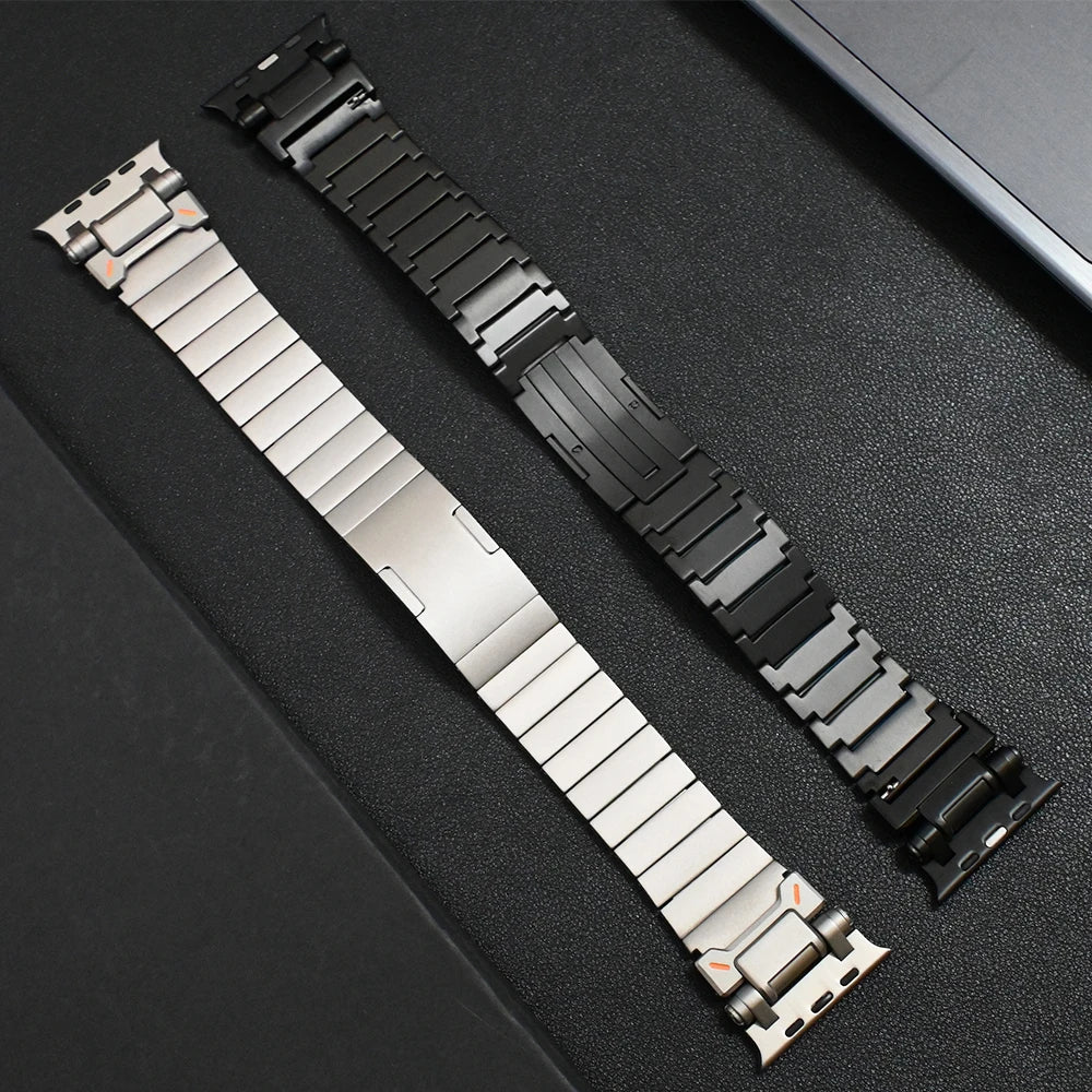 Titanium Band For Apple Watch Ultra 2 1 49mm Series 9 8 7 45mm 44mm 42mm Strap For iWatch 6 5 4 SE Luxury Metal Bracelet Correa