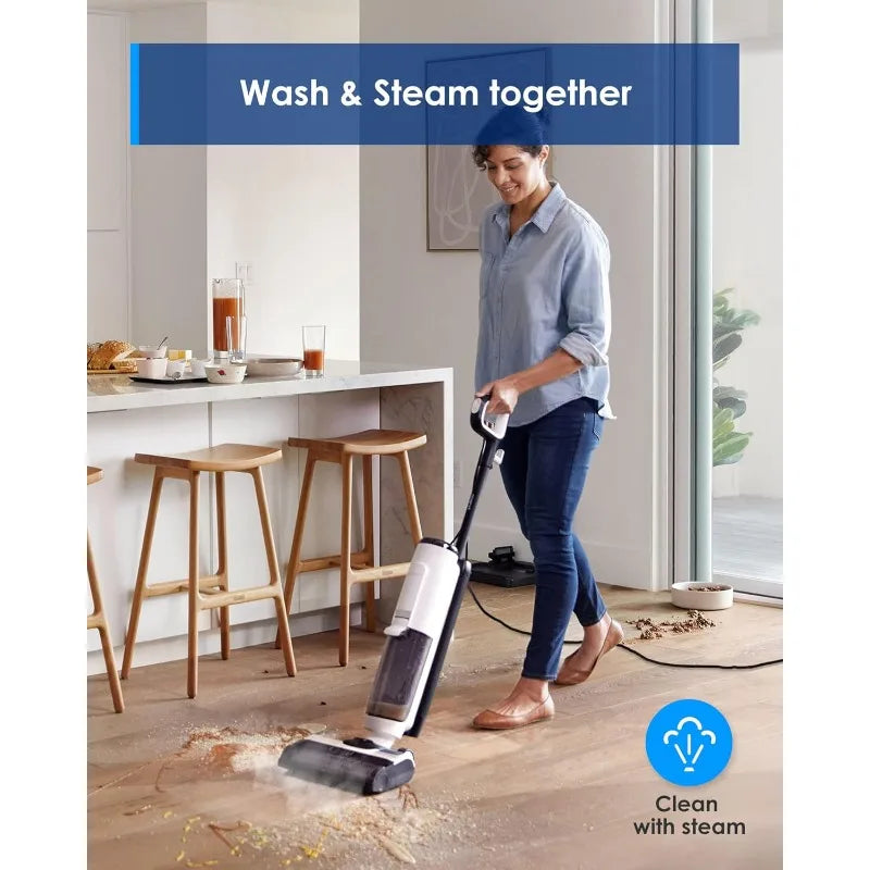 Tineco FLOOR ONE S5 Steam Cleaner Wet Dry Vacuum All-in-one, Hardwood Floor Cleaner Great for Sticky Messes