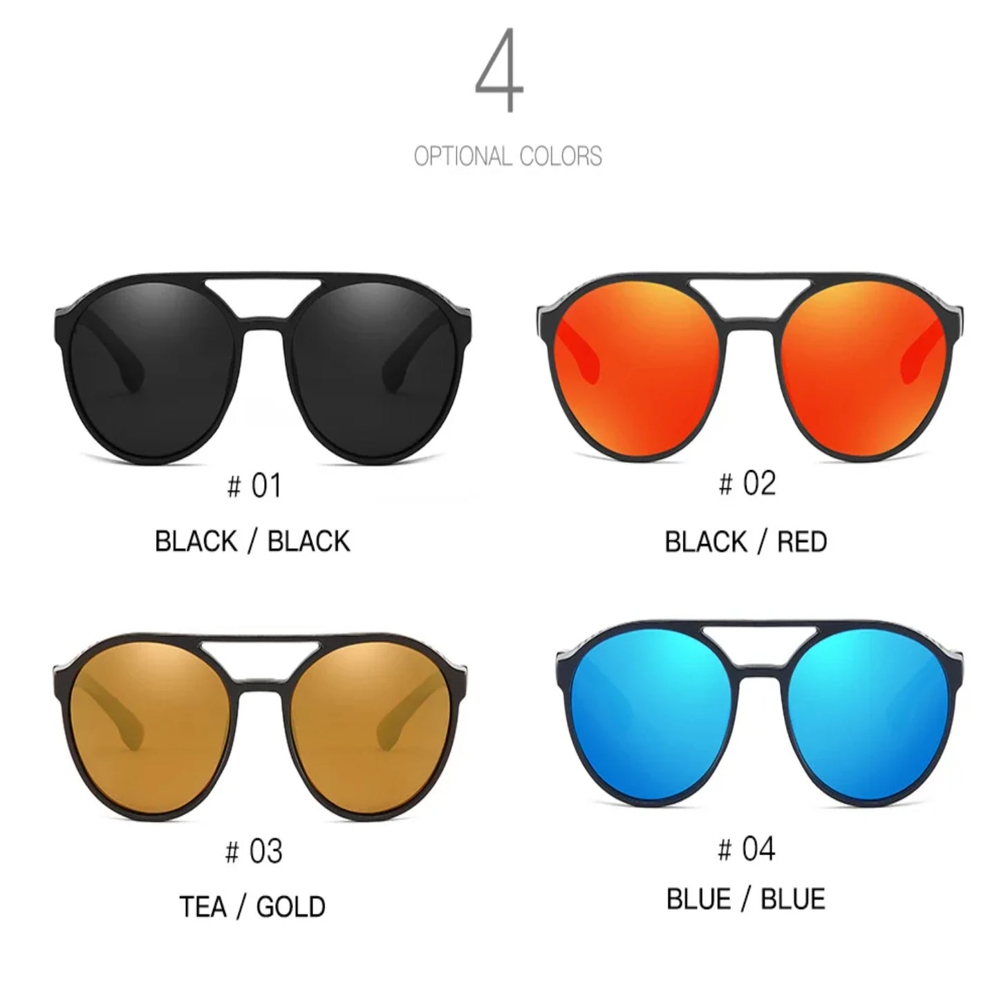 High-Quality and Stylish Polarized Round Sunglasses for Men and Women - Perfect Eyewear for Motorcycle Riding, Fishing, Running,