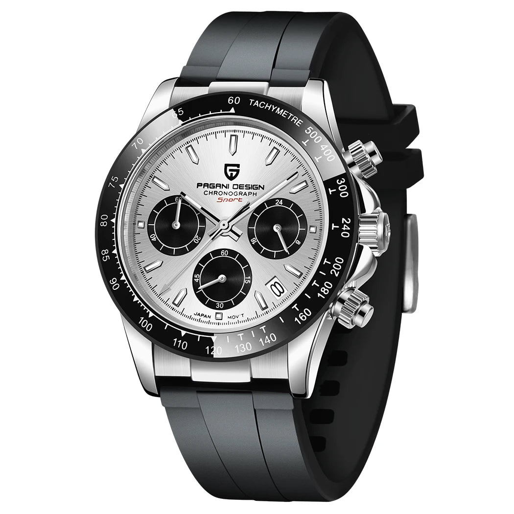 PAGANI DESIGN Quartz Watch Men 2023 New Top Brand Automatic Date Men's Wristwatch Silica gel Waterproof Sport Chronograph Clock