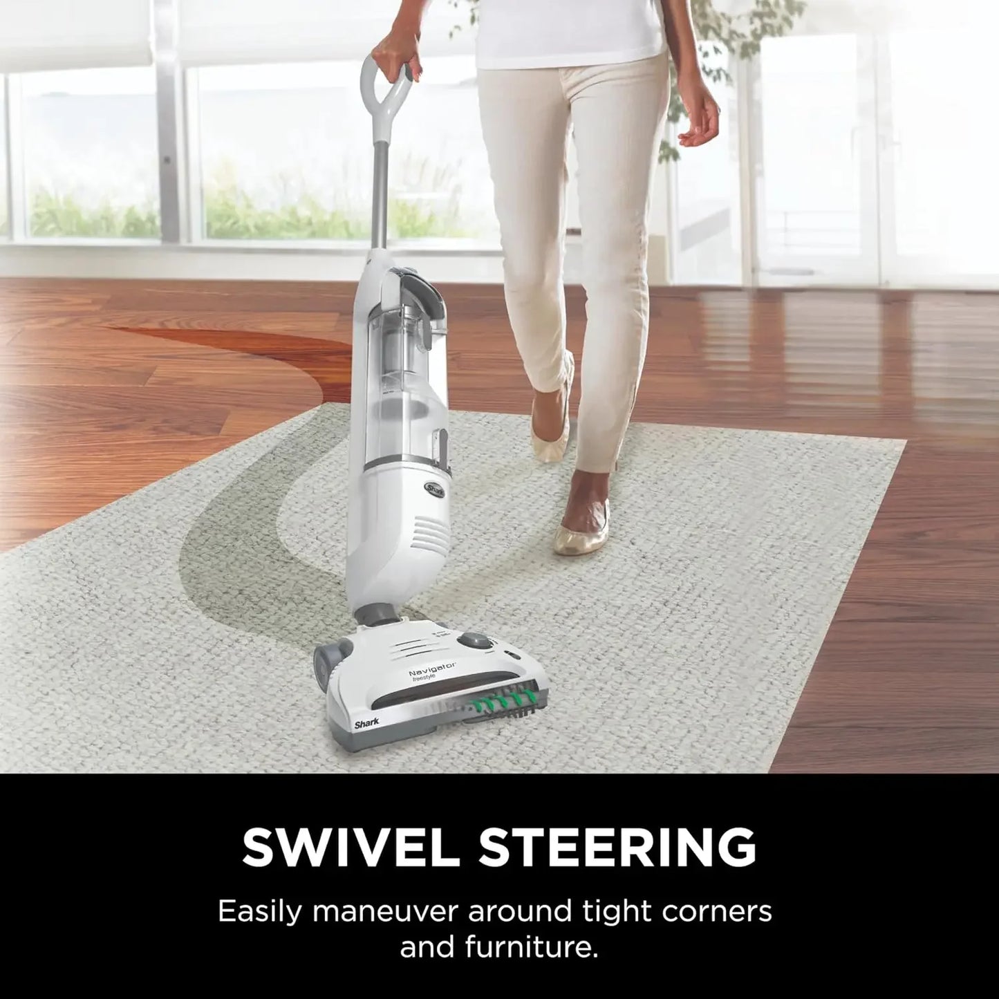 Shark SV1106 Navigator Freestyle Upright Bagless Cordless Stick Vacuum for Carpet, Hard Floor and Pet with XL Dust Cup and 2-Spe