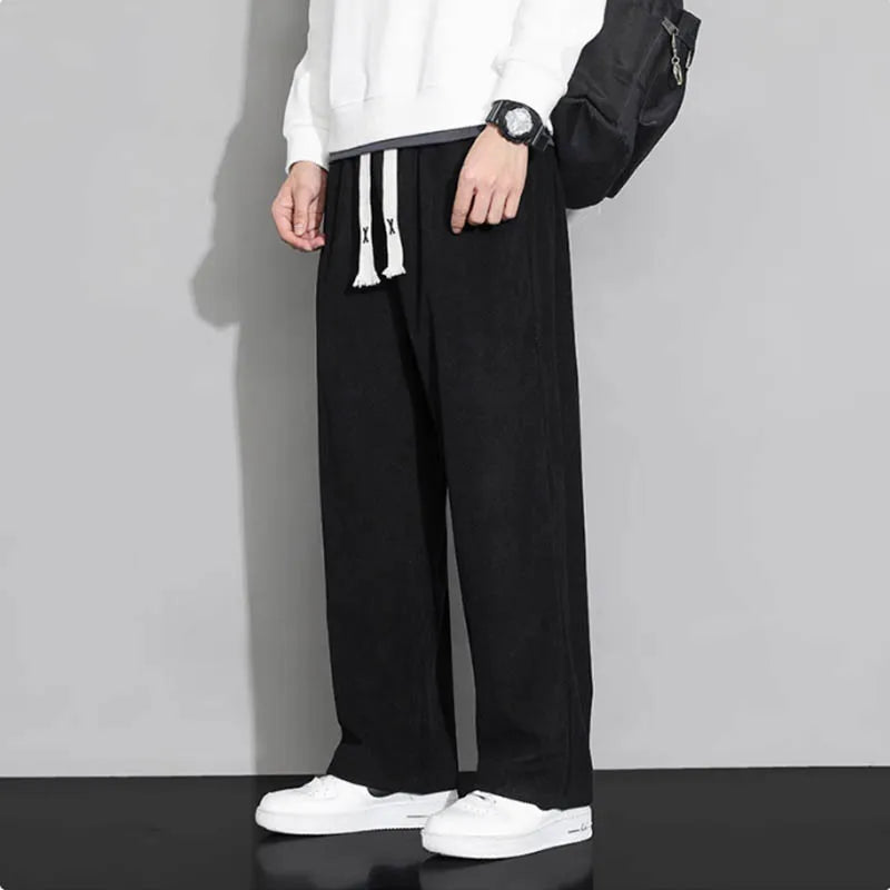 Spring and autumn fashion pants men's loose straight leg casual pants trend sweatpants High street large size wide leg pants