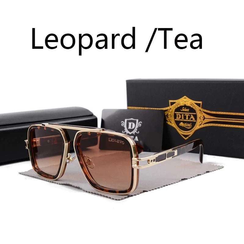 Dita LVN-EVO Luxury Brands Sunglasses For Women and Men Summer Style Anti-Ultraviolet Retro Plate Full Big Frame Glasses