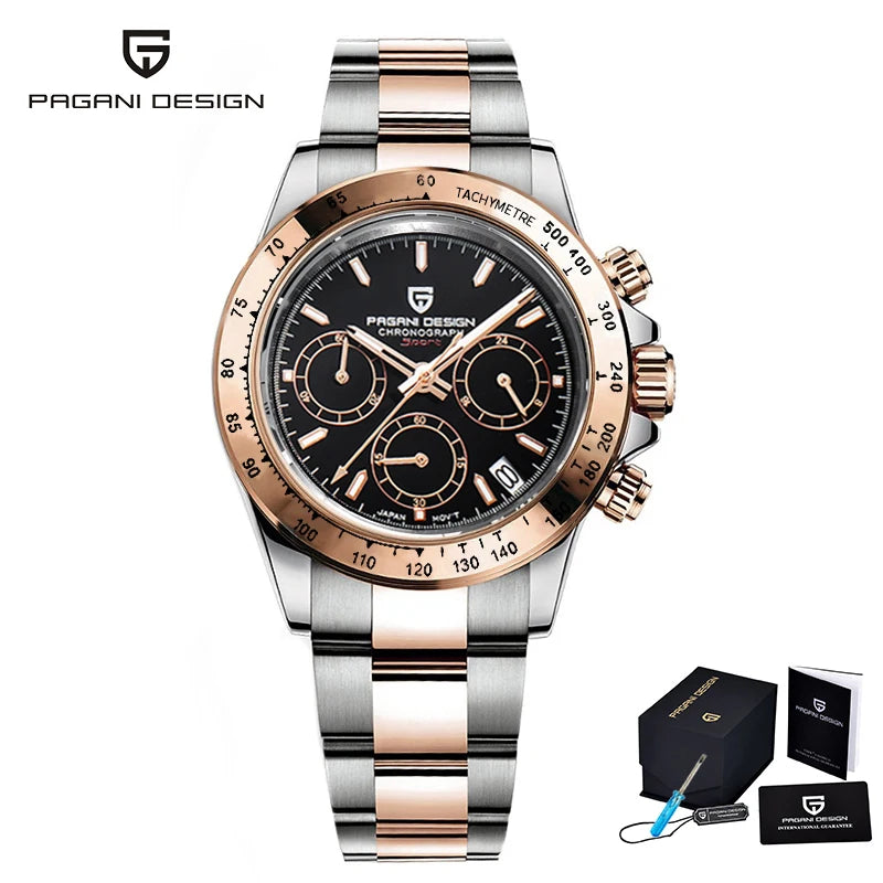 PAGANI DESIGN 2024 New Men's Watches Quartz Business Watch Mens Watches Top Brand Luxury Watch Men Chronograph VK63 Reloj Hombre