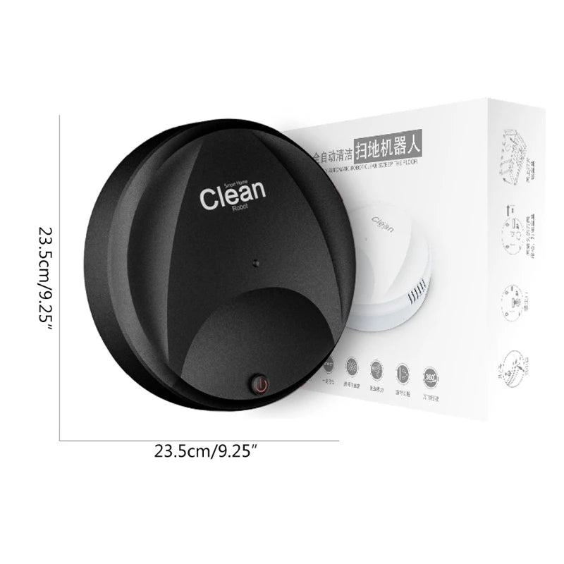 Mini Mute Robot Vacuum Cleaner 2.4'' 3-in-1 Wet/Dry Use for All Kind Flat Floor Drop Shipping