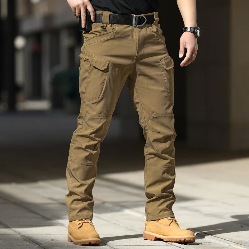 Quick Dry Outdoor Military Pants Multi Pockets Elastic Tactical Pant Waterproof Plus Size 6XL Casual Cargo Trousers Men Clothing