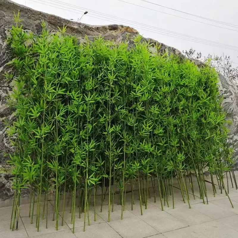 Simulated Bamboo Fake Bamboo Green Plant Artificial Landscape Courtyard Indoor Outdoor Decorative Screen Partition Decoration