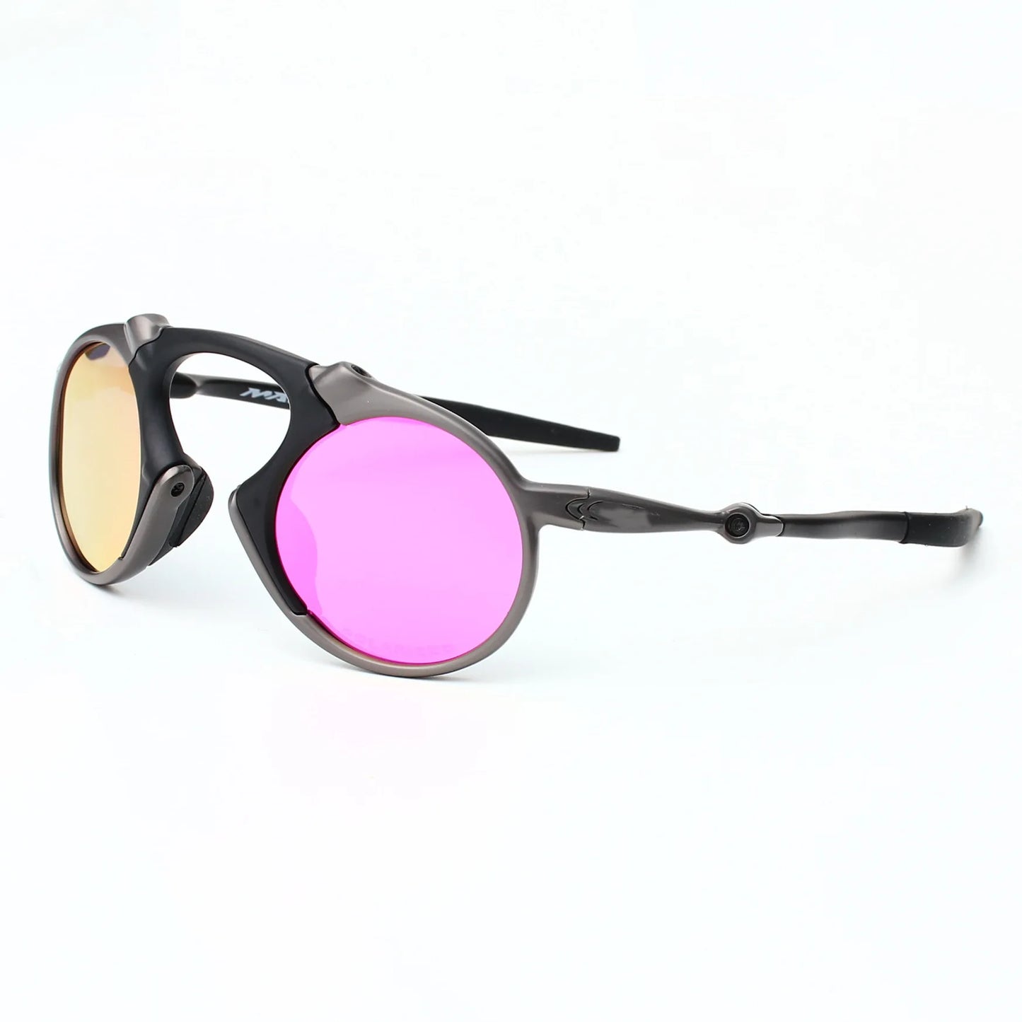 Trendy polarized sunglasses men's and women's round frame outdoor sports cycling zinc alloy driving sunglasses 6030