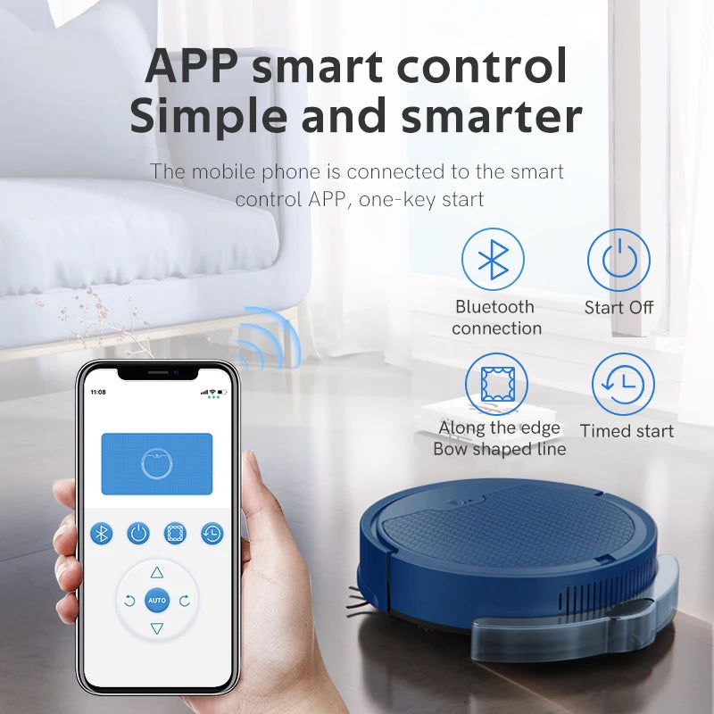 New Smart Automatic Sweeping Robot Vacuum Cleaner APP Control Water Tank Sweep&Wet Mopping Vacuum Cleaner Mute Pet Hair For Home