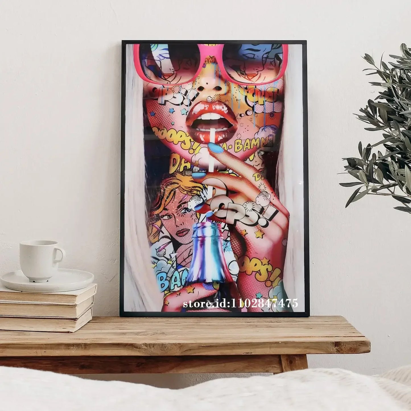 Modern Pop Graffiti Abstract Wall Art Cool Girls Eating Lollipops Sexy Women Oil On Canvas Posters And Prints Home Decor Gift