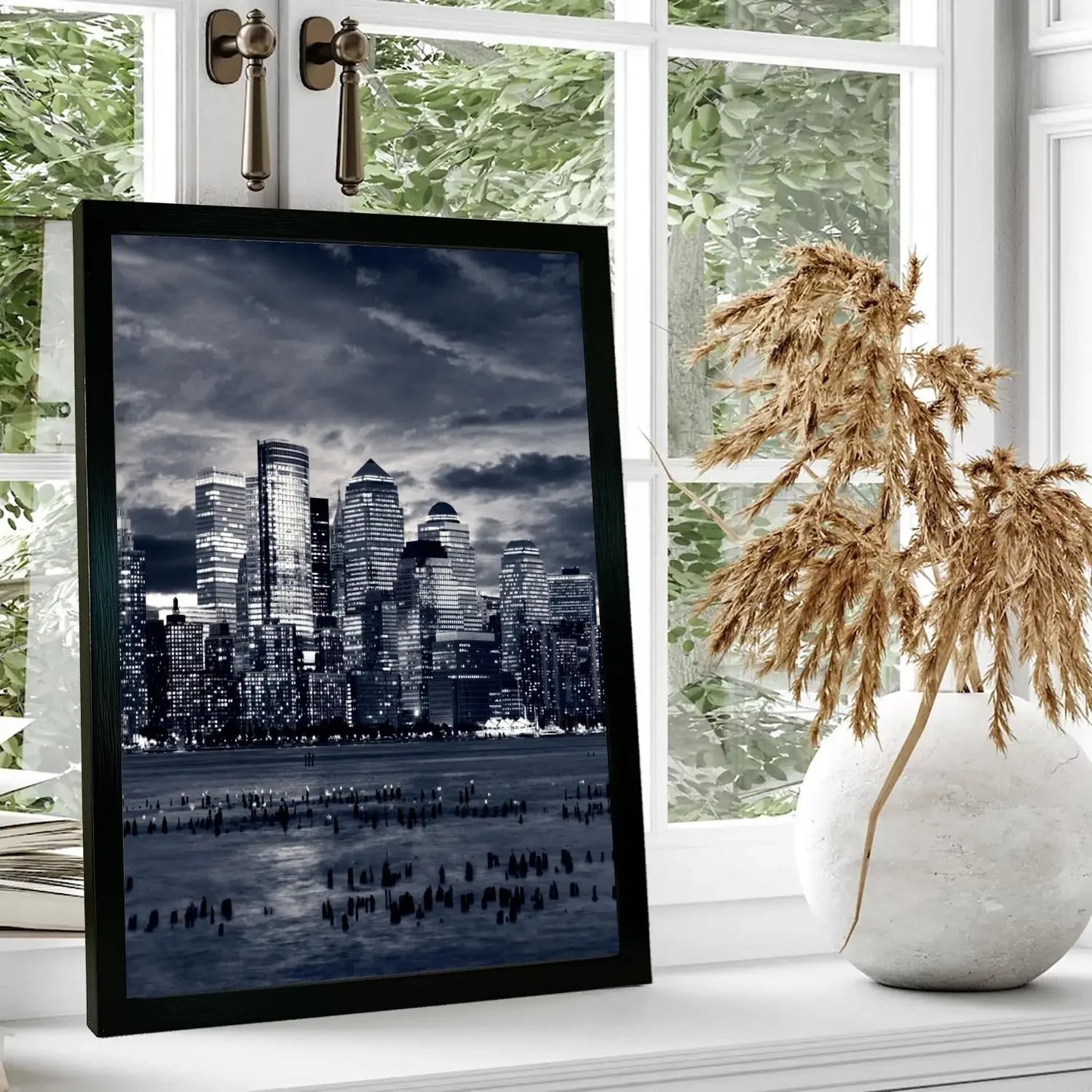 nyc skyline Poster Prints Wall Art Canvas Painting Poster For Modern Family Living Room Home Decor