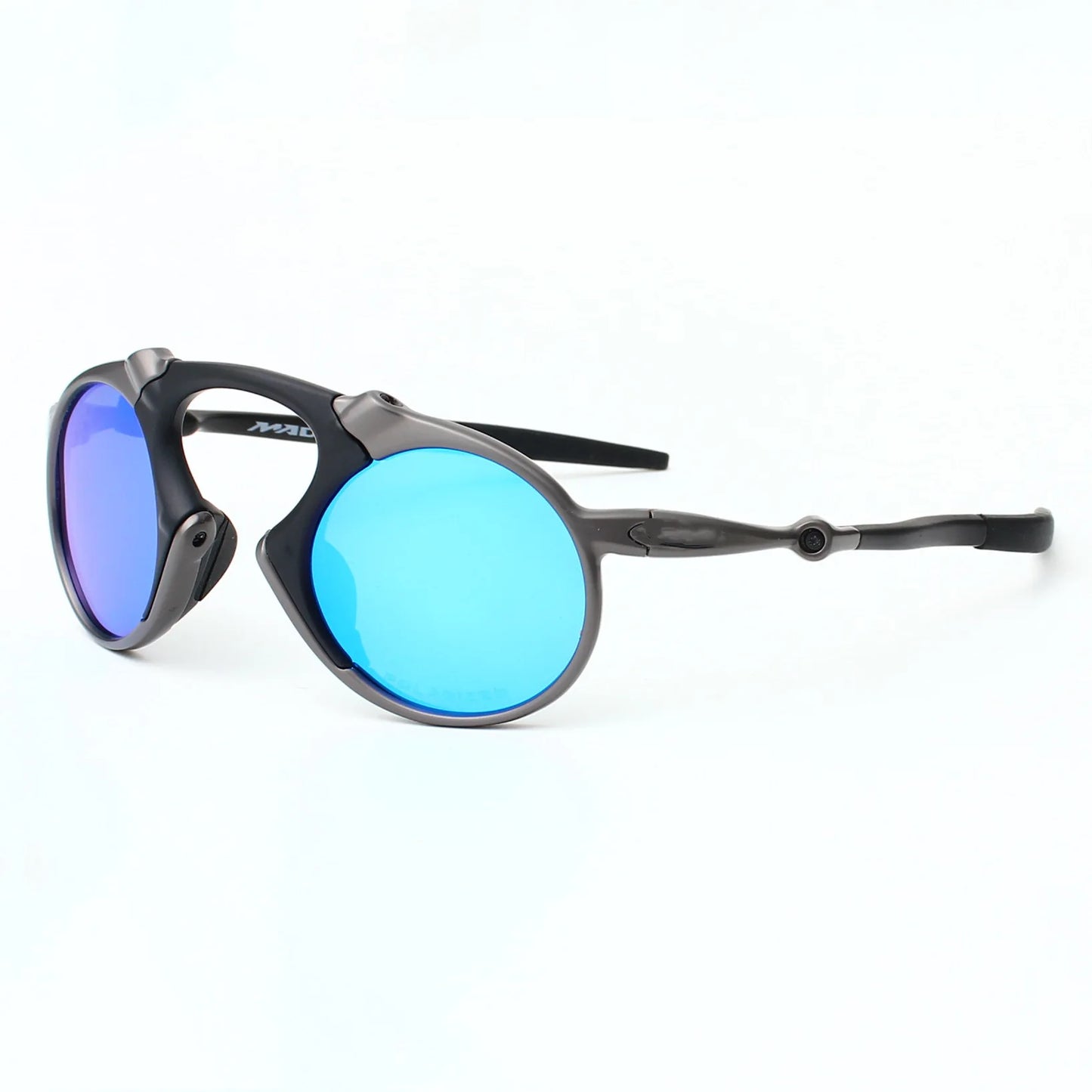 Trendy polarized sunglasses men's and women's round frame outdoor sports cycling zinc alloy driving sunglasses 6030