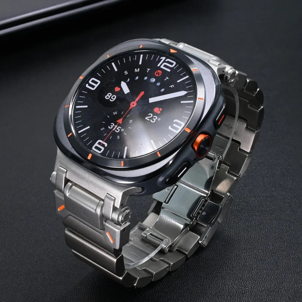 Titanium Strap for Samsung Galaxy Watch 7 Ultra Band 47mm Stainless Steel Metal Luxury Men Bracelet for SAMSUNG ULTRA 47 Correa