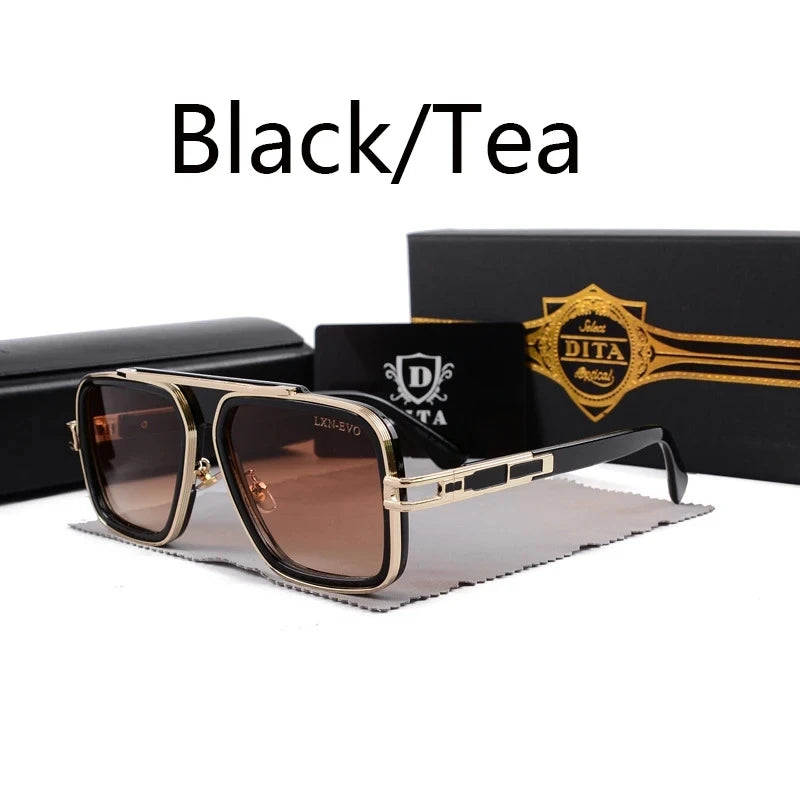 Dita LVN-EVO Luxury Brands Sunglasses For Women and Men Summer Style Anti-Ultraviolet Retro Plate Full Big Frame Glasses