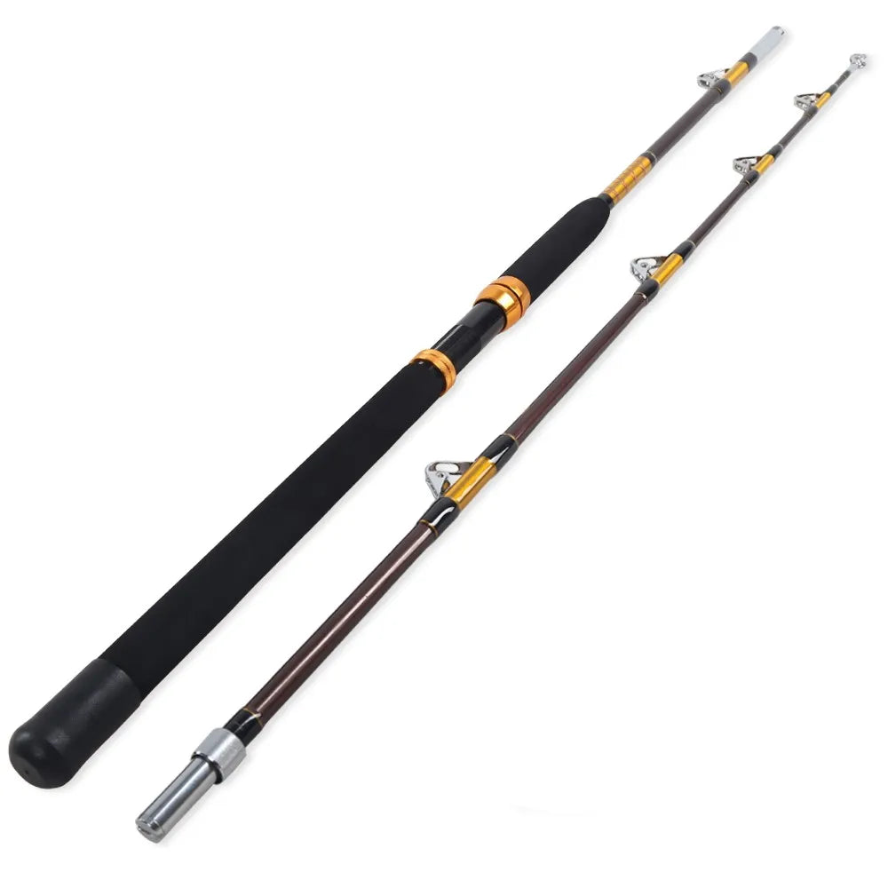 Trolling Fishing Rod Heave Strong Boat Rod 1.65m/1.8m 2 Sections Big Game SaltWater Jigging Rod 50-100lbs/80-100lbs/100-200lbs