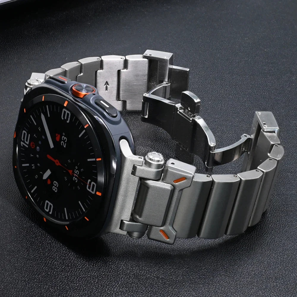 Titanium Strap for Samsung Galaxy Watch 7 Ultra Band 47mm Stainless Steel Metal Luxury Men Bracelet for SAMSUNG ULTRA 47 Correa