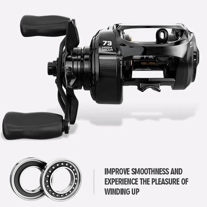 KURODA Baitcasting Reel 10KG Max Drag 18+1BB 7.2:1High Speed Jig Wheel Metal Line Cup Sea Jig Wheel For Catfish Bass Carp