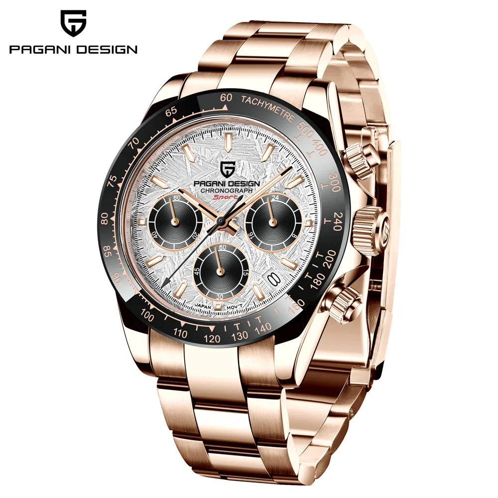 PAGANI DESIGN 2024 New Men's Watches Quartz Business Watch Mens Watches Top Brand Luxury Watch Men Chronograph VK63 Reloj Hombre