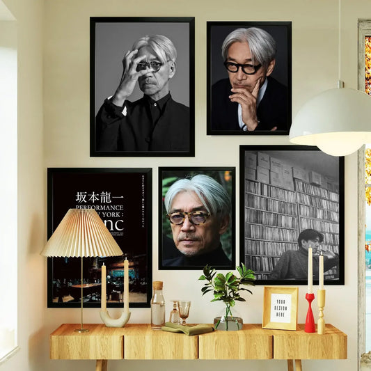 ryuichi sakamoto Poster Prints Wall Art Canvas Painting Poster For Modern Family Living Room Home Decor