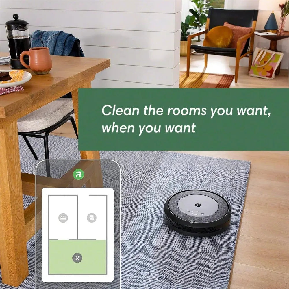 Wi-Fi Connected Robot Vacuum – Clean by Room with Smart Mapping Compatible with , Ideal for Pet Hair, Carpet and Hard Floor