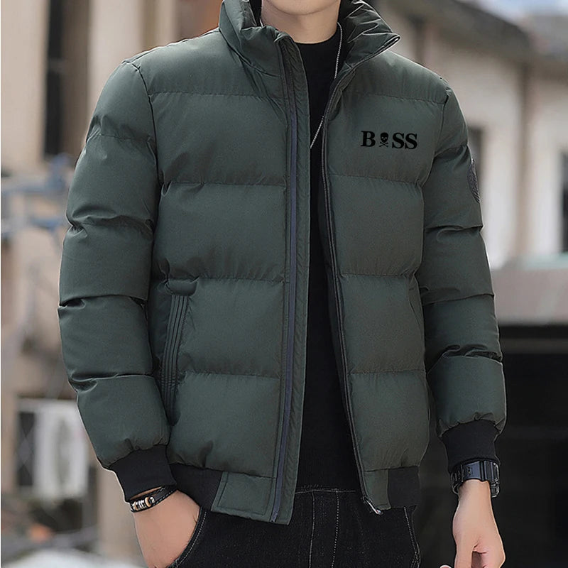 New parka jacket 2024 Men's winter jacket and coat Cotton coat Men's windproof thick thermal parka M-5XL