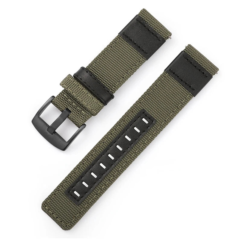 22mm Smart Watch Strap For Honor Watch GS Pro Nylon Leather Sport Replace Bracelet For Honor Magic 1 2 46mm/Huawei GT Men Watch