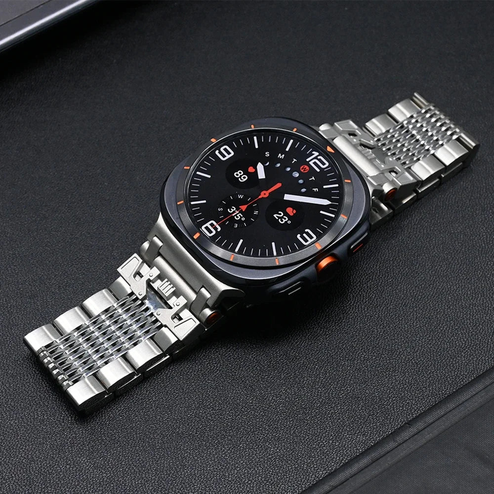 Stainless Steel Luxury Band for Samsung Galaxy Watch Ultra 47mm Bracelet No Gap Correa for SAMSUNG GALAXY galaxy ultra Men Strap