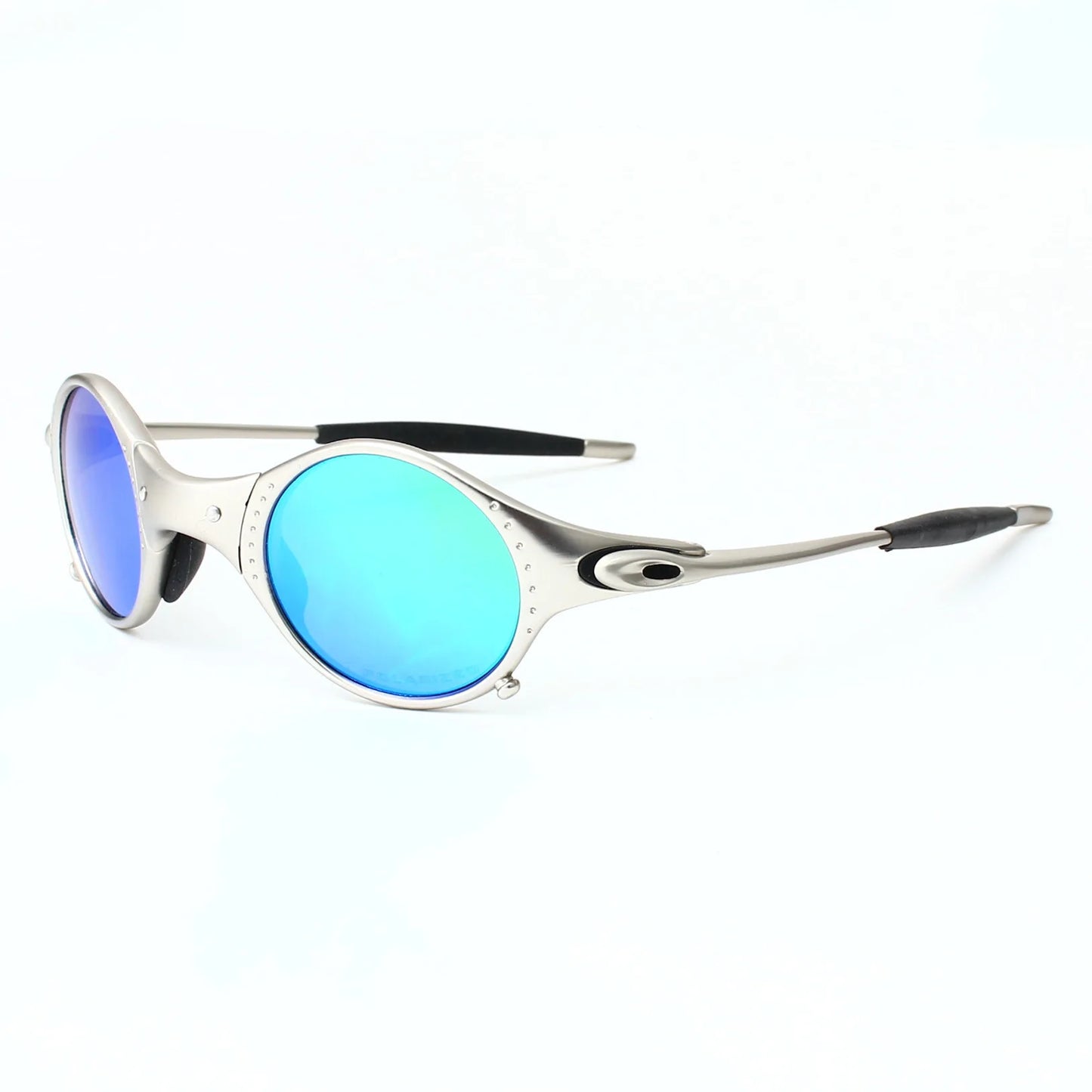 Polarized Sunglasses Men's and Women's Zinc Alloy Round Frame Outdoor Cycling and Driving Sunglasses