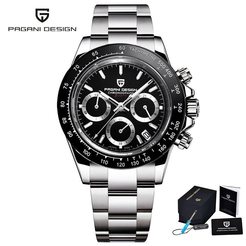 PAGANI DESIGN 2024 New Men's Watches Quartz Business Watch Mens Watches Top Brand Luxury Watch Men Chronograph VK63 Reloj Hombre