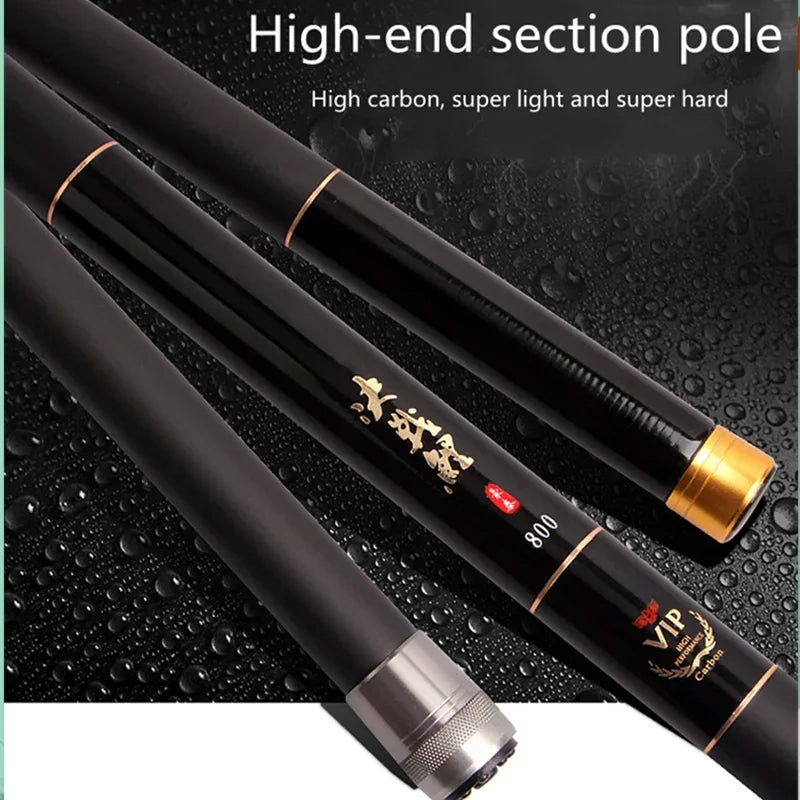 Traditional Hand-section Ultra-light Portable Short-section Fishing Rod 8m 9m 10m 11m 12m Hard Rod Carbon Fishing Rod