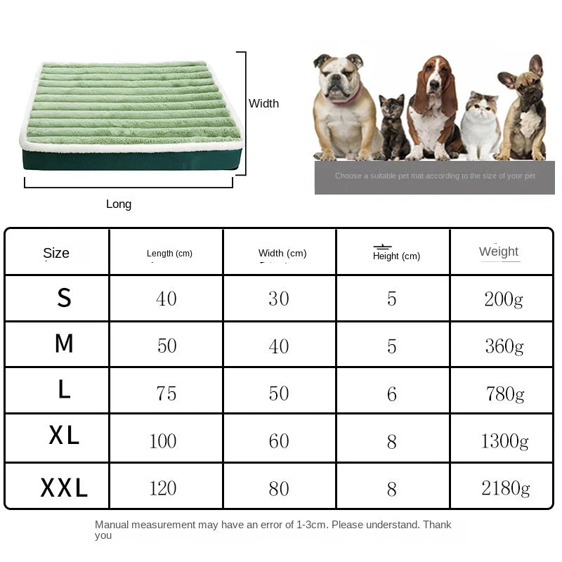 Luxury Dog Bed Dog Sleeping Mat Anti-tear Mattress Winter Warm Large Size Soft And Comfortable Removable And Washable Floor Mat