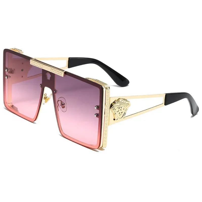 2024 Modern Personality Square Big Cool Sunglasses Fashion Men Women Retro Luxury Design Sun Glasses Oculos De Sol UV400