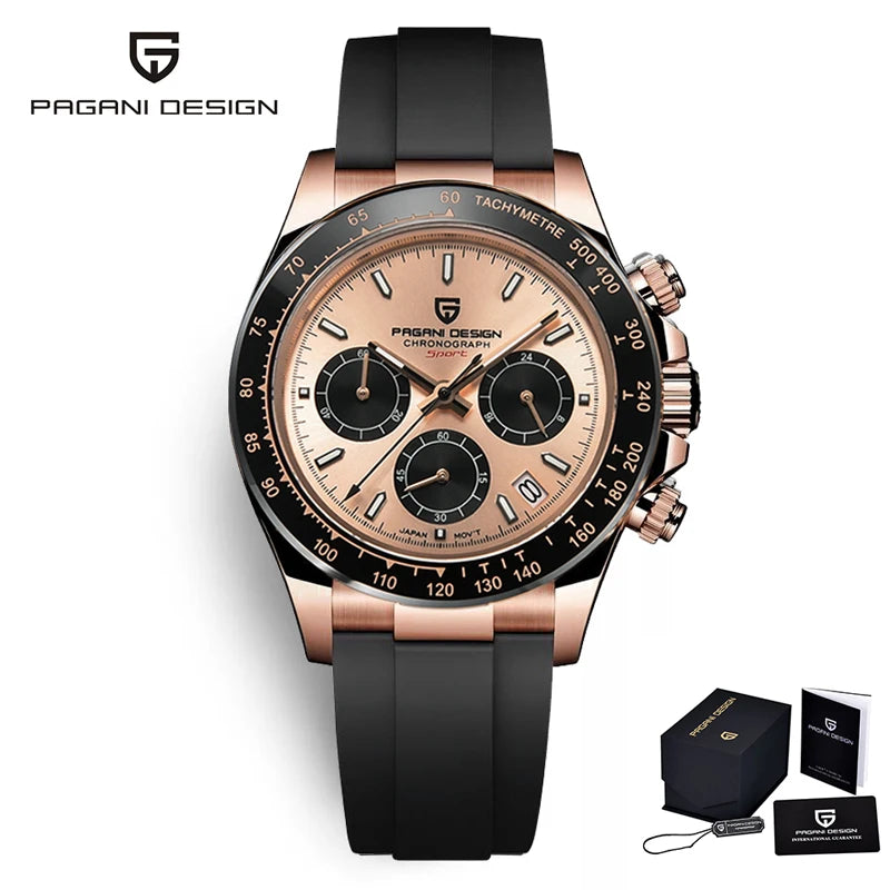 PAGANI DESIGN 2024 New Men's Watches Quartz Business Watch Mens Watches Top Brand Luxury Watch Men Chronograph VK63 Reloj Hombre