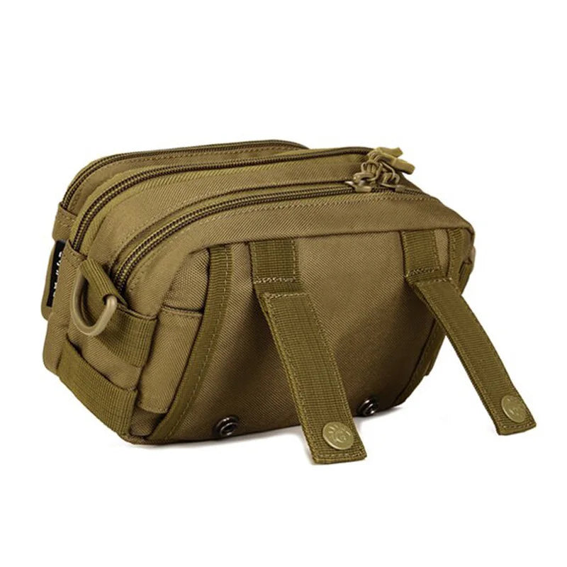 Molle Shoulder/Messenger Crossbody Bag Men 1000D Nylon Travel Fanny Assault Male Waist Pack Belt Clutch Cell Phone Bag