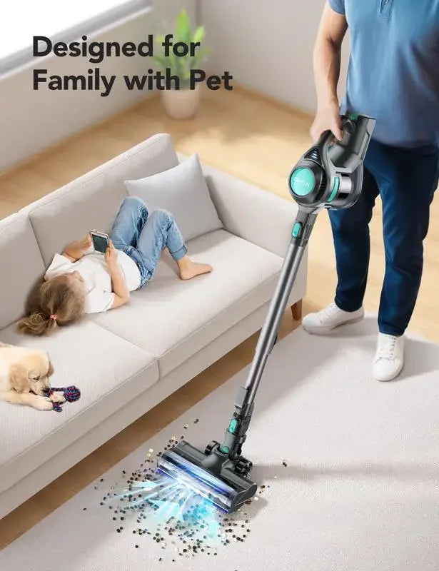 VC05 Cordless Vacuum Cleaner with 23Kpa and 30Mins Runtime for Pet Hair Hardwood Carpet, Halloween Bundle Available