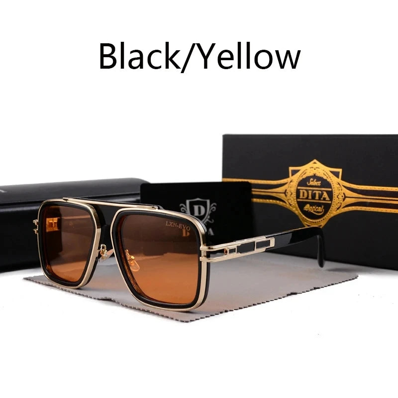 Dita LVN-EVO Luxury Brands Sunglasses For Women and Men Summer Style Anti-Ultraviolet Retro Plate Full Big Frame Glasses