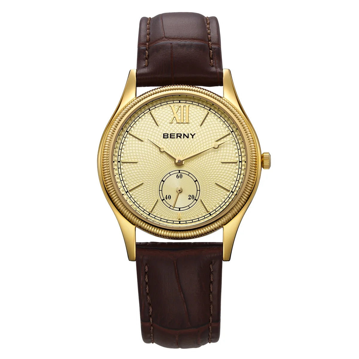 BERNY Gold Watch for Women Ultra-thin Mesh Dial Wristwatch waterproof Comfortable Simple Versatile Ladies Watch