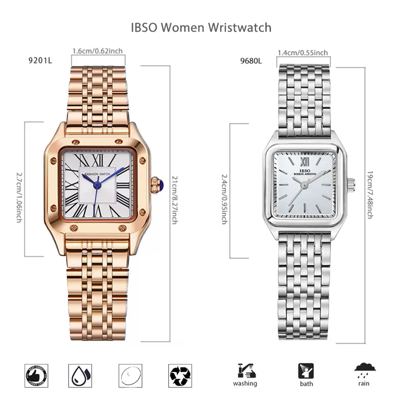 Luxury Exquisite Square Watch Women Steel Band Waterproof Casual Brand Hand Clock Female Gifts Fashion Quartz  Wristwatch Ladies