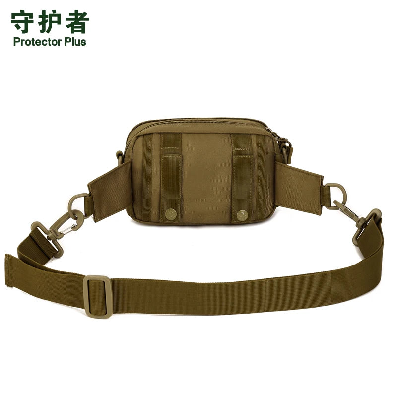 Molle Shoulder/Messenger Crossbody Bag Men 1000D Nylon Travel Fanny Assault Male Waist Pack Belt Clutch Cell Phone Bag