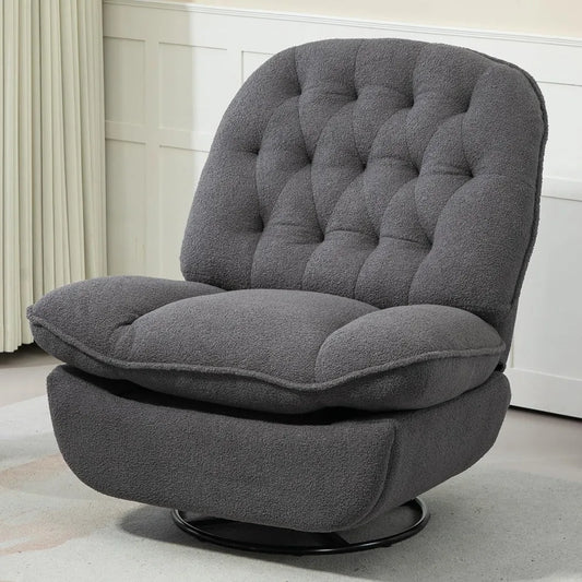 Recliner Chair, Modern Accent Chair for Living Room, 360° Swivel Rocker Gilder for Nursery, Comfy Uphlostered Lounge Chair