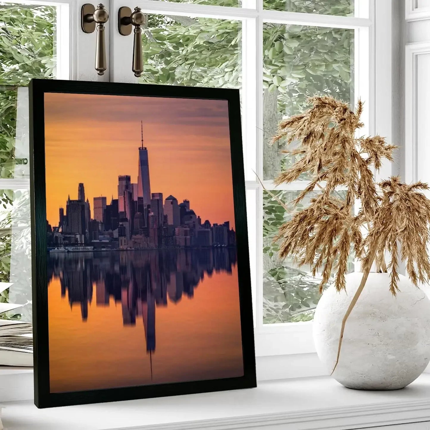 nyc skyline Poster Prints Wall Art Canvas Painting Poster For Modern Family Living Room Home Decor