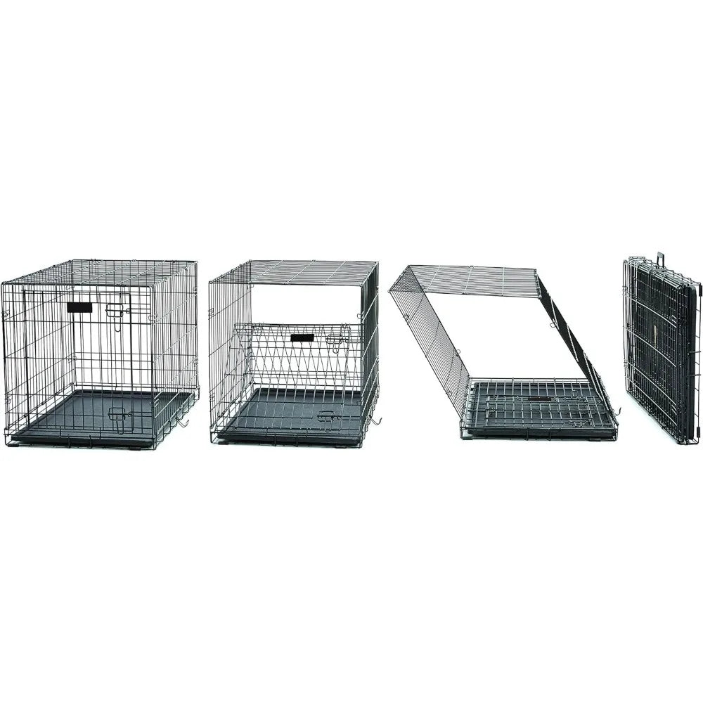 MidWest Homes for Pets Ultima Pro Series 24' Dog Crate | Extra-Strong Double Door Folding Metal Dog Crate w/Divider Panel, Floor