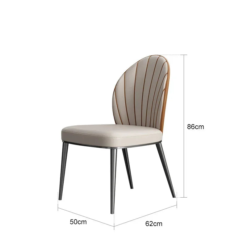 Dining Chair Household Dining Table Chairs Modern Simple Nordic Light Luxury Restaurant Iron Dining Backrest Chair Leisure Chair