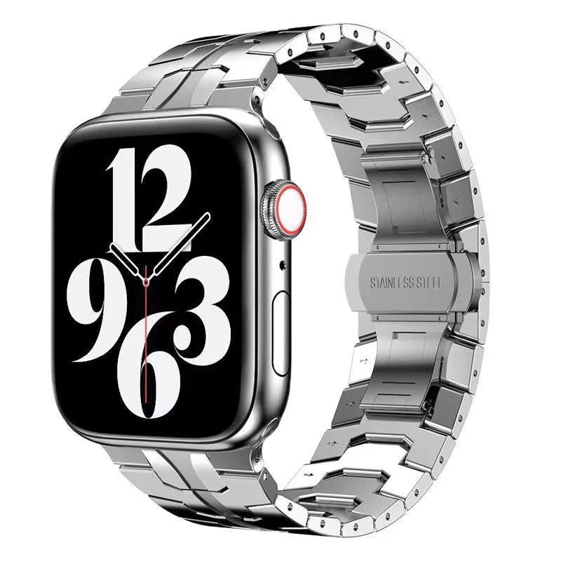 Stainless Steel Strap for Apple Watch Ultra 2 49mm 7 8 9 45mm 44mm Man Metal Link Bracelet iWatch Band 6 5 4 SE 3 42mm 41mm 40mm